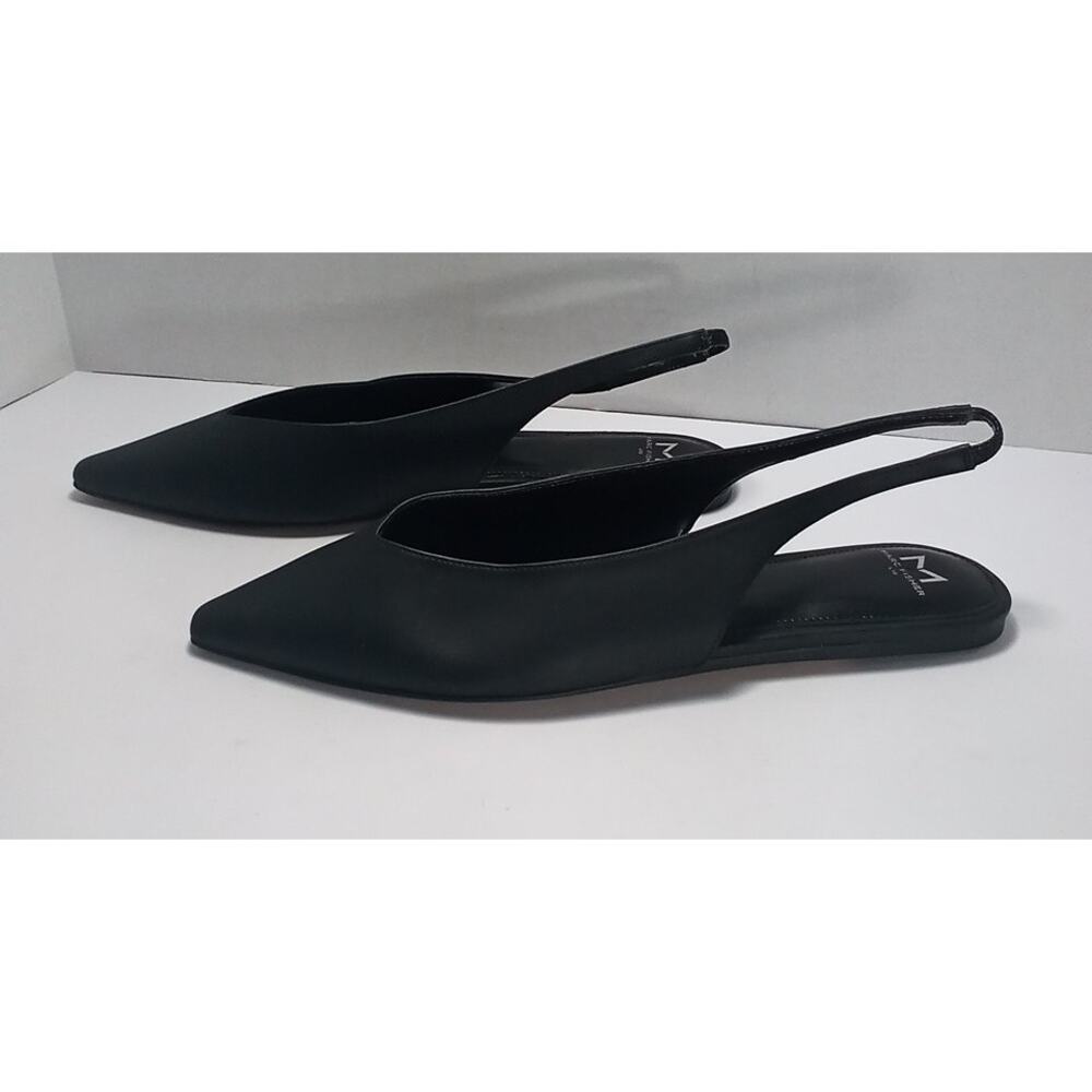 Marc Fisher Black Leather Flats size 9 1/2 M